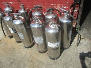 3 WATER FIRE EXTINGUISHERS  2.5 GAL  STAINLESS STEEL