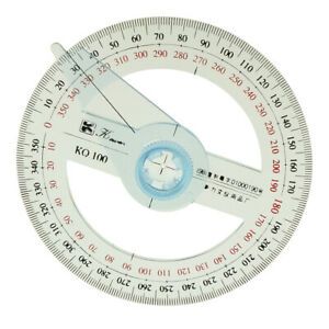 360 Degree Protractor Full Circle 100mm Diameter Protractor Swing Arm School