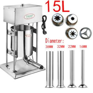 15L Commercial Electric Sausage Stuffer Stainless Steel Meat Filler Machine
