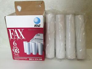 AT&amp;T HIGH SENSITIVITY THERMAL FAX PAPER 4 FULL Rolls 98 ft (1/2&#034; CORE)