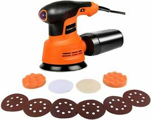 EnerTwist Random Orbit Sander-5 Inch Variable Speed 2.4A Electric Orbital Sander