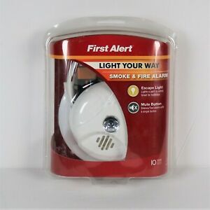 First Alert Smoke &amp; Fire Alarm w/ Escape Light, Free Shipping