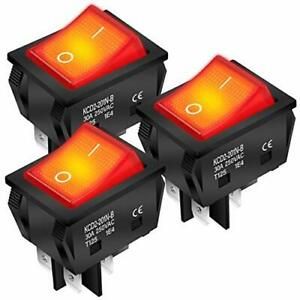 4 Pin Rocker Switch Power Button Lighted Toggle For Industrial Appliances Repair