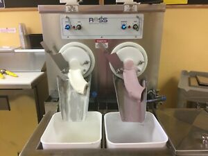 Ross Frozen Custard Machine, Two-Barrel, And Two Ross MDC4 Dipping Cabinets