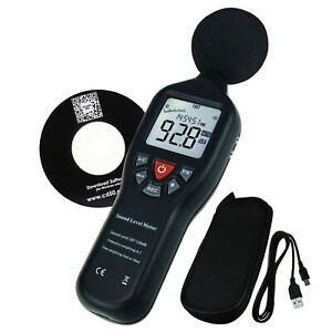 High Accuracy Data Hold Logger CD Software Decibel Sound Level Meter Monitor ...