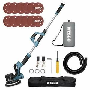 Drywall Sander WESCO 6.5-Amp Electric Drywall Sander with Automatic Vacuum Sy...
