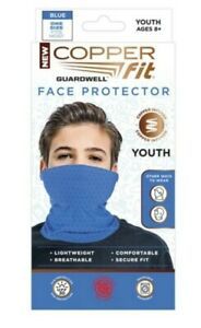 Copper Fit Guardwell Face Protector Youth Mask Blue/NEW