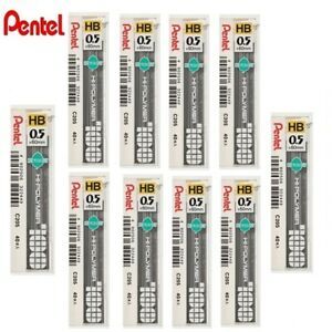 *Pentel HI-POLYMER HB 0.5mm*60mm Pencil Lead C205 x 10 Packs / lot