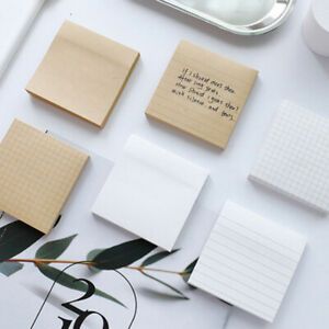 Blank Horizontal Grid Memo Pads Scrapbook School Supplies Post Sticky NotWF