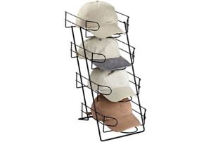 SSW Basics 4-Tier Black Countertop Cap/Hat Display Stand 20&#034;H x 16&#034;D x 9&#034;W