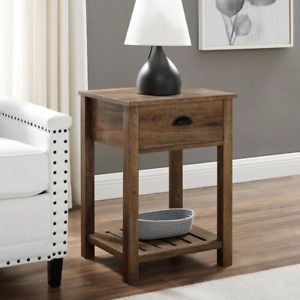 Reclaimed Barnwood Country One-Drawer Side Table