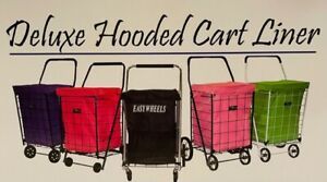 Deluxe Hooded Cart Liner Fits Jumbo Carts Shopping Laundry Maintenance Organize