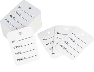 1000 PCS Price Tags, Clothes Size Tags Coupon Tags Making Tag White Store Tags C