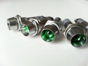 10pcs 24V DC 8mm Green Power Indicator Signal Light XD8-1