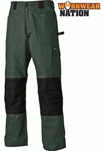 Dickies Grafter Duo Tone Trousers Cordura Knee Pad Work Pants , Olive