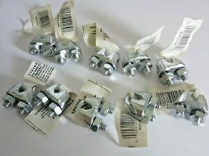 10 Pack  3/16&#034; Wire Cable Clamps Rope  Clip Plated T7670429