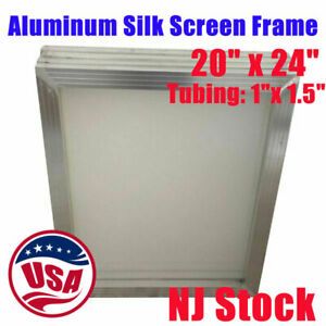 NJ 6pcs 20&#034; x 24&#034; Aluminum Frame Screen Printing Screens with 110 White Mesh