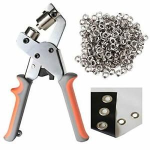 Grommet Tool Kit Handheld Hole Punch Manual Puncher 500pcs - 3/8 Inch (10mm)