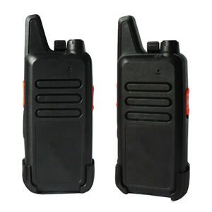 2pcs Two Way Radio Toy Gift 200m Kid Walkie Talkie Long Range With Belt Clip