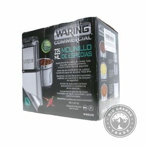 OPEN BOX Waring WSG30 Commercial Medium Duty Electric Spice Grinder in Silver