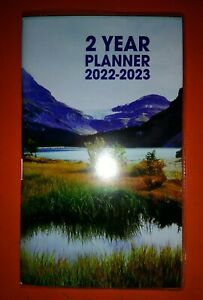 2022-2023 Landscape 2-Year Planner Pocket Purse Calendar 6x3.5 Inch :FREE S&amp;H