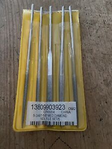 5 Pc. NDL FILE SET 5-3/4&#034; - 1-5/8&#034; MED. DIAMOND * NEW