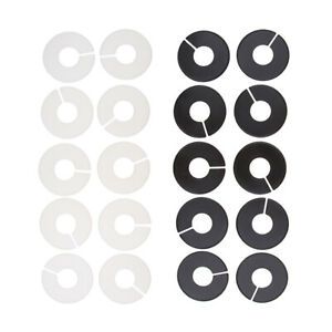 20x Clothing Rack Size Dividers Wardrobe Round Hangers Dividers White+Black