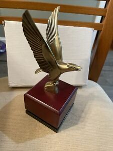 Metal Falcon Trophy blank NWOB 9” Tall
