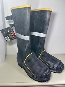 TINGLEY Rubber Metatarsal Steel-Toe Work Boots Black Men&#039;s 11 MB816B New Defects