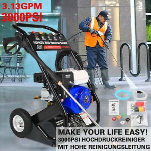 7HP Gas Petrol Engine Cold Water Pressure Washer With Spray Gu-n 215cc 4-Stroke.