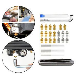 3D Printer Nozzle, MK8 Nozzle 0.4mm Tweezer Wrench Kit for Filament 1.75mm M6 3D