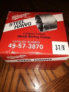 Milwaukee 49-57-3870 Carbide Tipped Steel Hawg Metal Boring Cutter 3-7/8&#034;. NIB