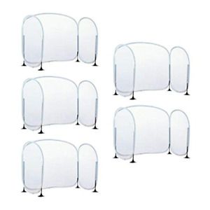 Excellerations Desk Shield 5 Pk – Plastic Divider Screen for Desk, Table or - –