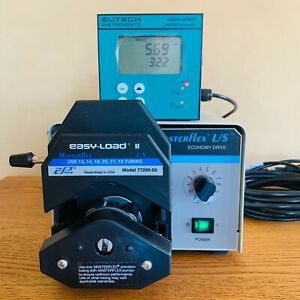 COLE-PARMER MASTERFLEX L/S PERISTALTIC PUMP 7554-80 EASY-LOAD EUTECH ALPHA-pH800