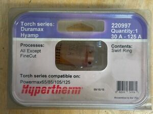 Hypertherm Swirl Ring 220997 Duramax Hyamp 30A-125A