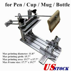 Manual Cylinder Screen Printing Press Machine for Pen / Cup / Mug / Bottle USA