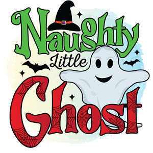 Sublimation Heat Transfer Naughty Little Ghost Tshirt Shirt Custom Print