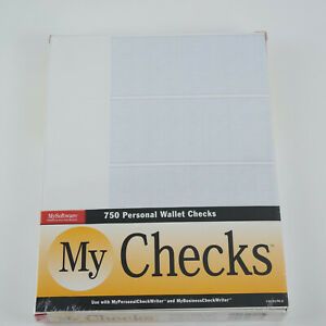 MySoftware MyChecks 750 Wallet Print Checks Brand New Sealed