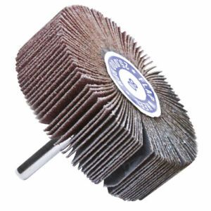 Forney 60182 Aluminum Oxide Shank Mount 80-Grit Flap Wheel 3 Dia. x 1 H in.