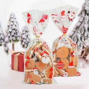 50pcs Clear  Cookie Baking Gift DIY Bag Plastic Candy Package Bags 27x12.8cm