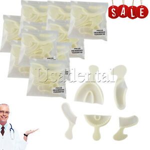 50Pcs Dental Disposable Impression Bite Registration Tray Sideless Mesh Trays