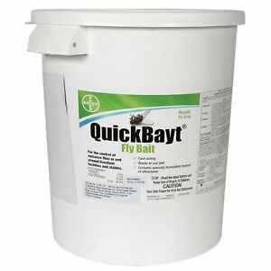 Pest Control Bayer QuickBayt Fly Bait 35 Pounds Scatter Bait Bitrex Horse Cow