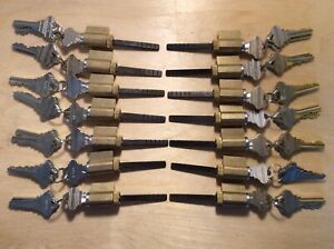 Lock Cylinder Lot of 14 Each Have 3 Keys