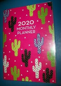 2020 MONTH @ glance 7&#034;x 9&#034; CACTUS PINK calendar vinyl cover TAX Baby Memories or
