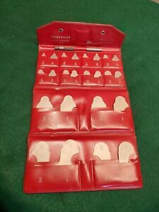 USA Made STARRETT No.S167C Stainless Steel Radius Gage Set in case &amp; handle NICE