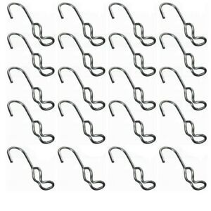 Pack of 20 SJ Hooks For Rubber Rope Shock Cord Bungee Cord Tarp Strap Tie Down