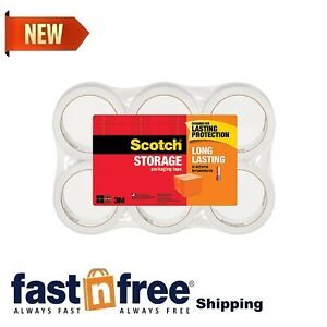 Scetch Long Lasting Storage Packaging Tape, 1.88&#034; x 54.6 yd x 3&#034; Core, 6 Pack...