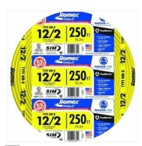 Southwire 28828255 250 ft. 12/2 Solid Romex SIMpull CU NM-B W/G Conductor Cable