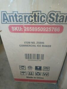 Antarctic Star Commercial Ice Maker in Stainless Steel 200 Lbs of Ice Per 24 hrs
