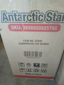 Antarctic Star Commercial Ice Maker in Stainless Steel 200 Lbs of Ice Per 24 hrs